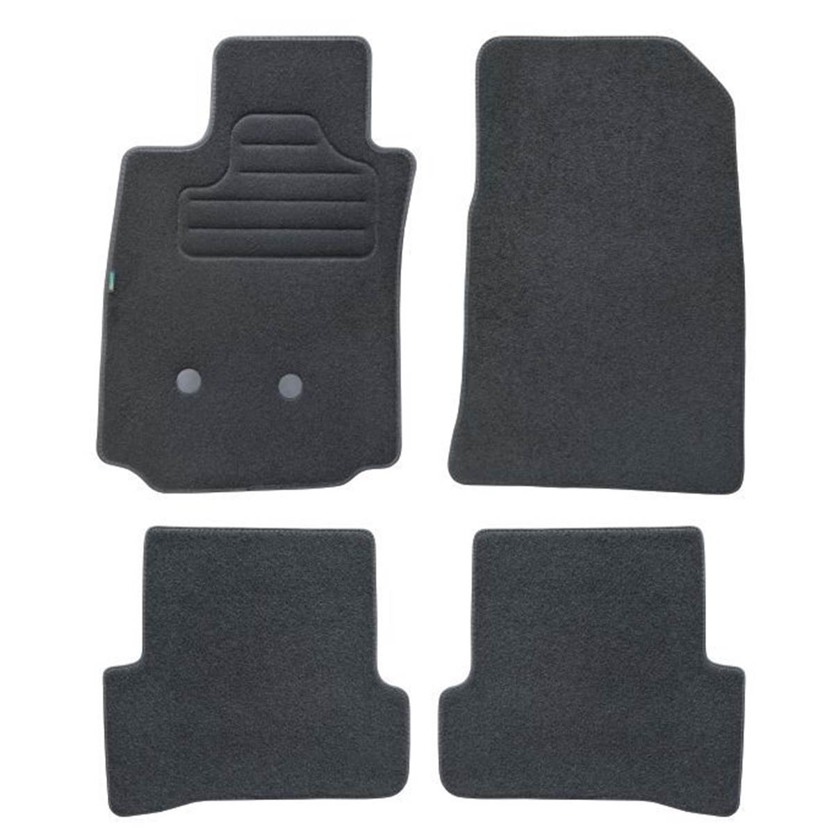 Tapis (4 pièces) Sur Mesure Moquette Noire Pour Renault Clio Iii Feu Vert