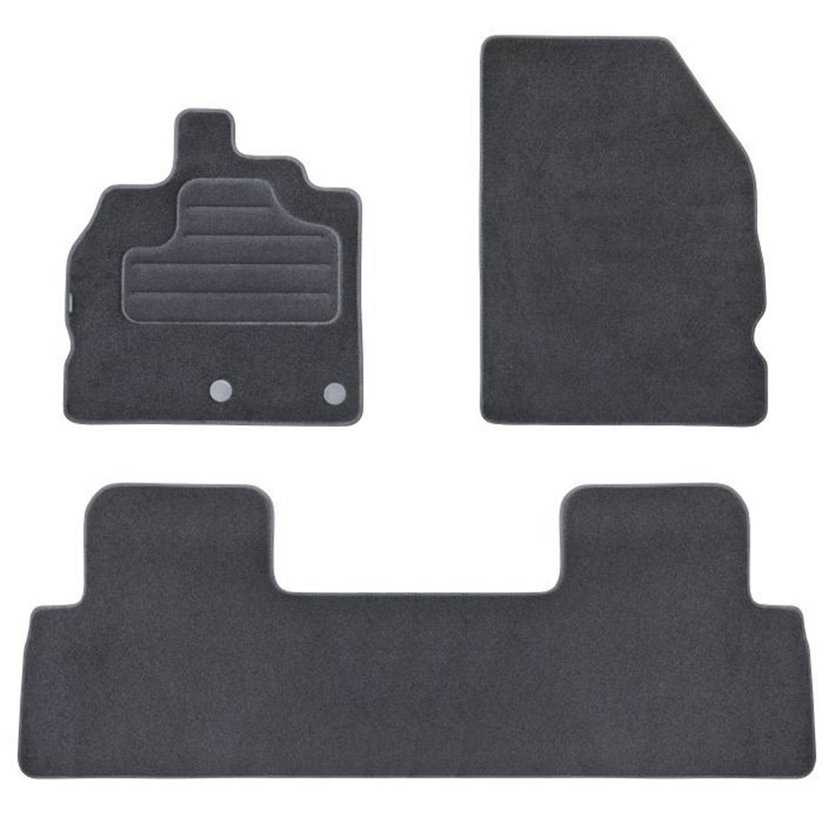Tapis (3 pièces) Sur Mesure Moquette Noire Pour Renault Scenic Iii Feu Vert