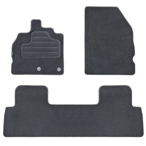 3 tapis sur mesure moquette noire pour Renault Scenic III Feu Vert