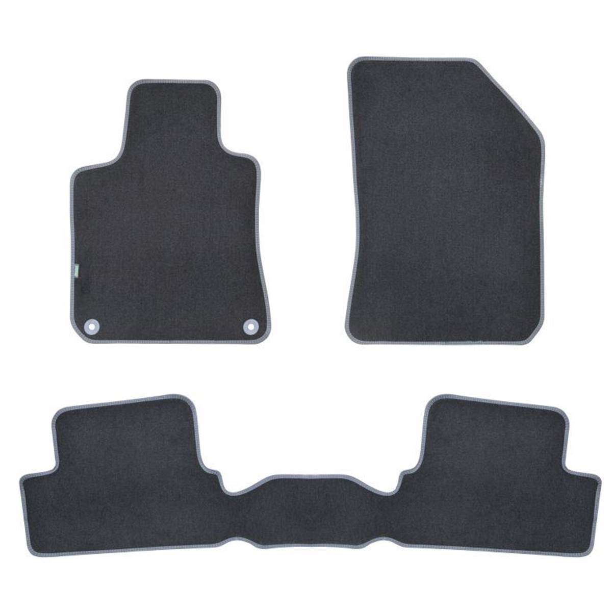 Jeu De Tapis Sur Mesure Moquette Tuftée Noire Pour Peugeot 308 Ii Feu Vert Premium