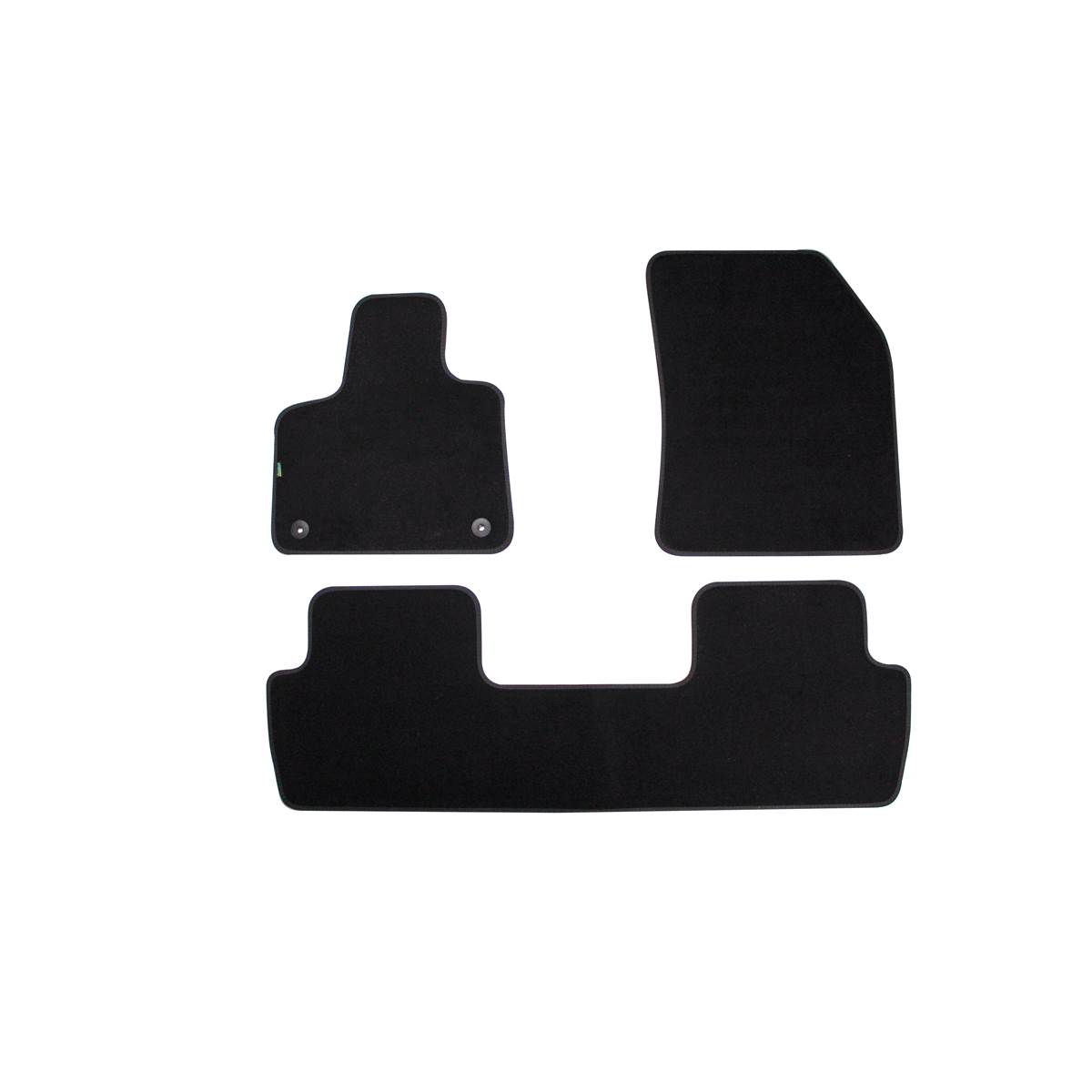 Jeu De Tapis Sur Mesure Moquette Tuftée Noire Pour Peugeot 3008 Ii & 5008 Ii Feu Vert Premium