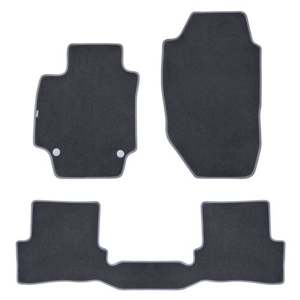 Jeu De Tapis Sur Mesure Moquette Tuftée Noire Pour Renault Captur I Feu Vert Premium