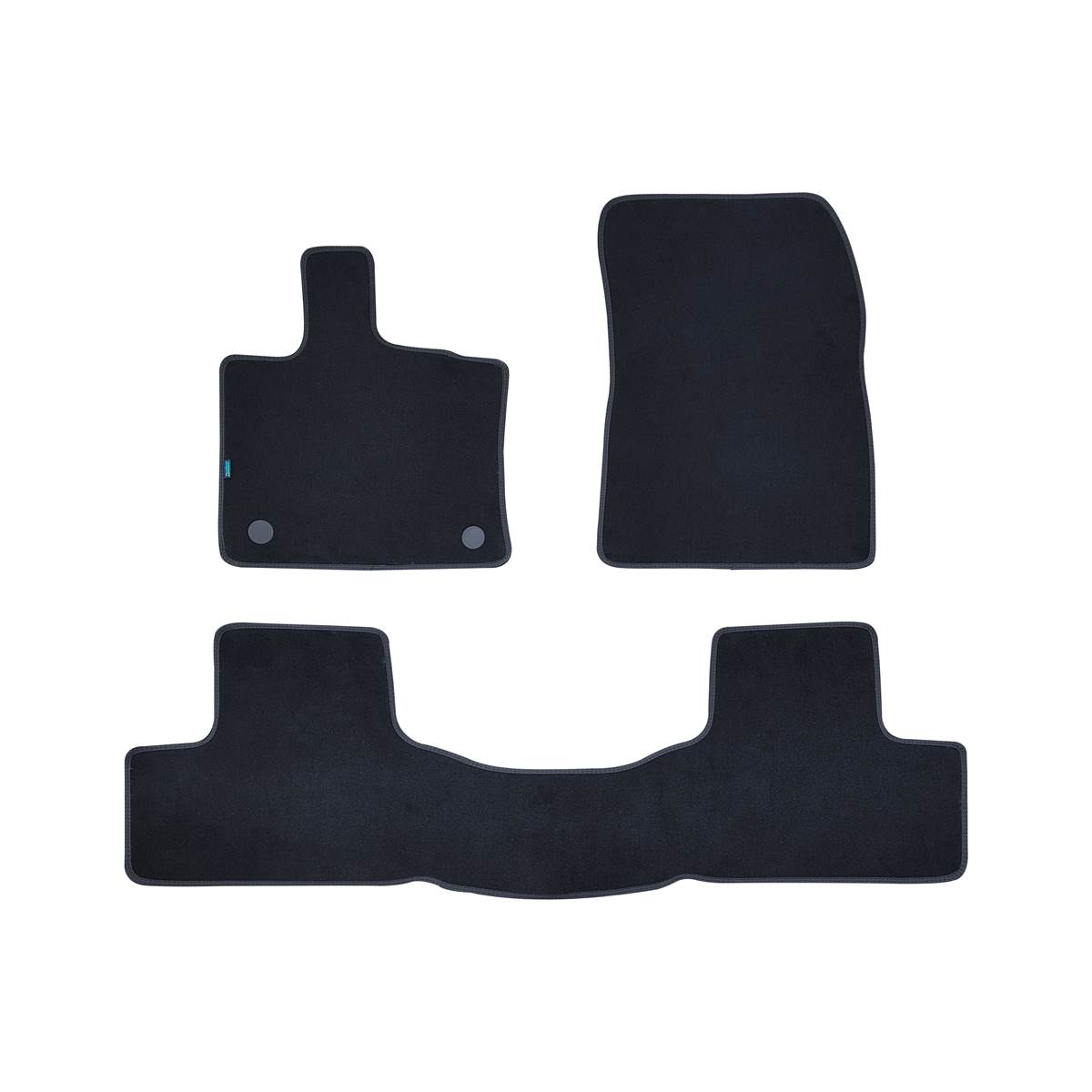 Jeu De Tapis Sur Mesure Moquette Tuftée Noire Pour Renault Captur Ii Feu Vert Premium