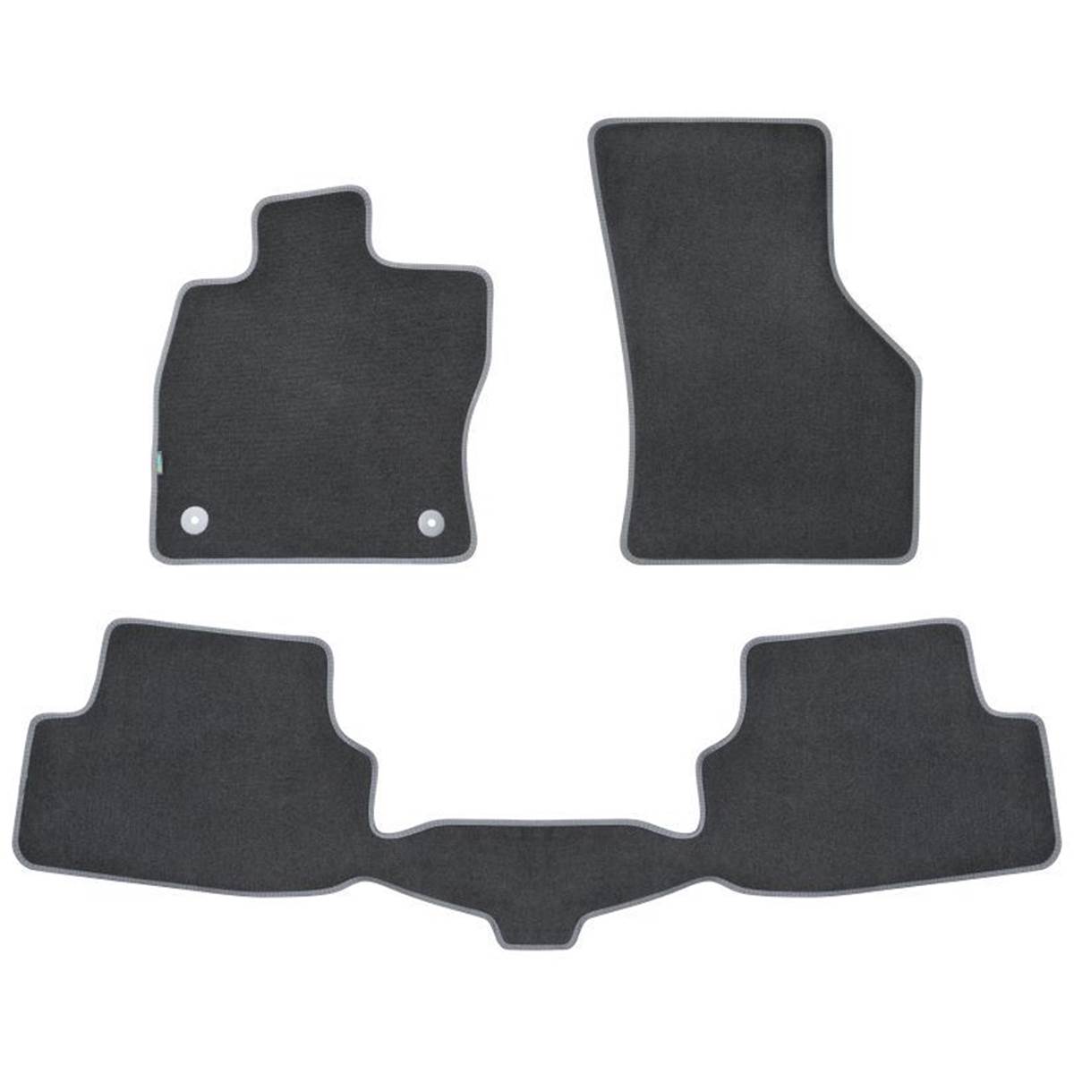 Jeu De Tapis Sur Mesure Moquette Tuftée Noire Pour Volkswagen Vii Feu Vert Premium