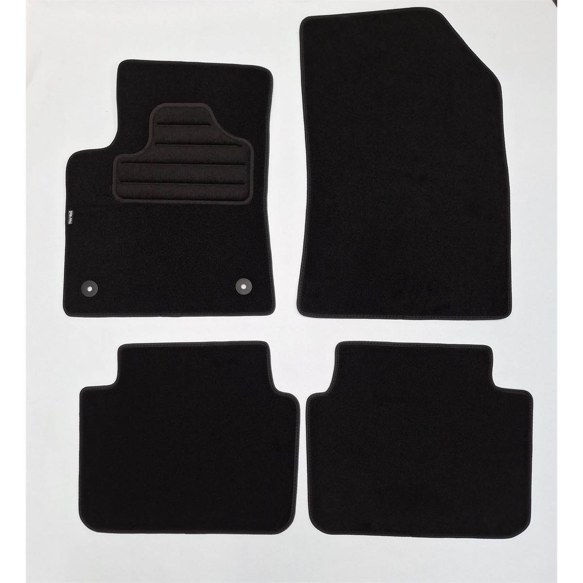 Tapis (4 pièces) Sur Mesure Moquette Noire Pour Citroën C3 Aircross Feu Vert