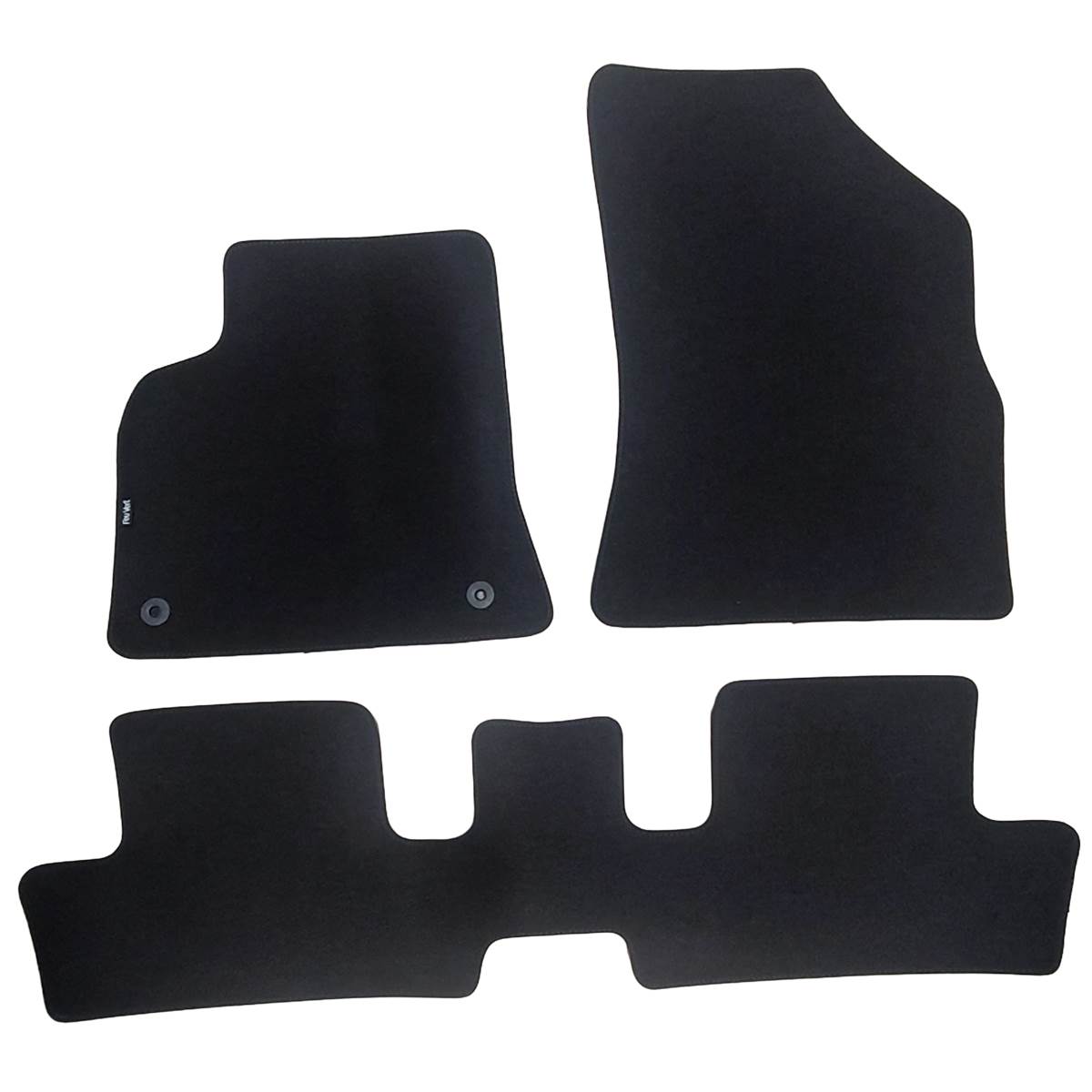 Jeu De Tapis Sur Mesure Moquette Tuftée Bouclée Noire Pour Peugeot 3008 I & 5008 I Feu Vert Premium