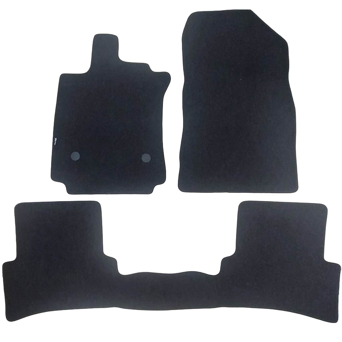 Jeu De Tapis Sur Mesure Moquette Tuftée Bouclée Noire Pour Renault Clio Iv Feu Vert Premium