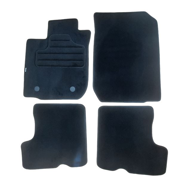 4 tapis sur mesure moquette noire pour Dacia Sandero II