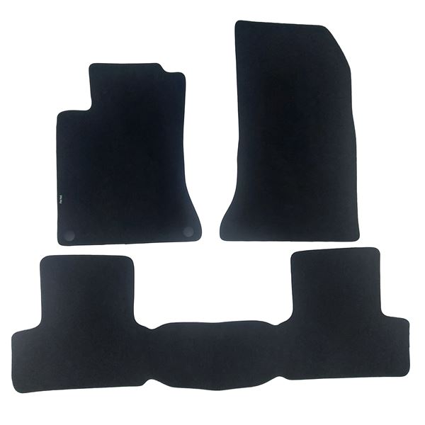 Jeu de tapis sur mesure moquette tuftée noire pour Merecedes Classe A Vert Premium