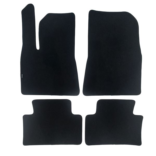 Jeu de tapis sur mesure moquette tuftée noire pour Tesla Modèle 3 Vert Premium