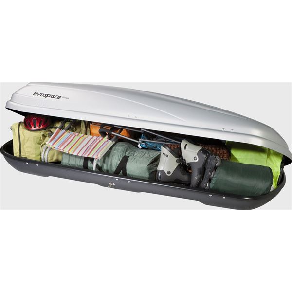 Coffre de toit Feu vert Evospace 600ds gris