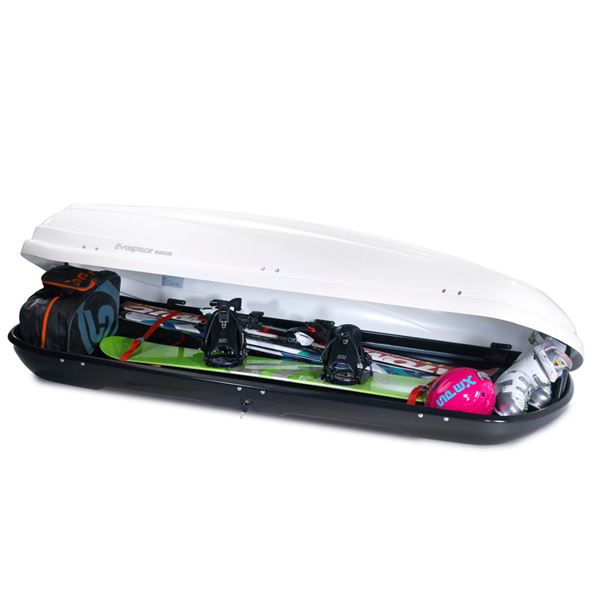 Coffre de toit FEU VERT PREM  Evospace 600DX Blanc 550 L