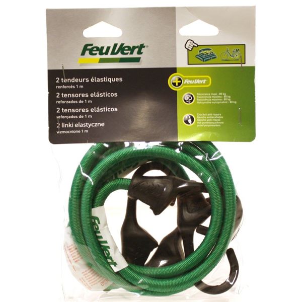 2 sandows renforcés Feu Vert 1 m
