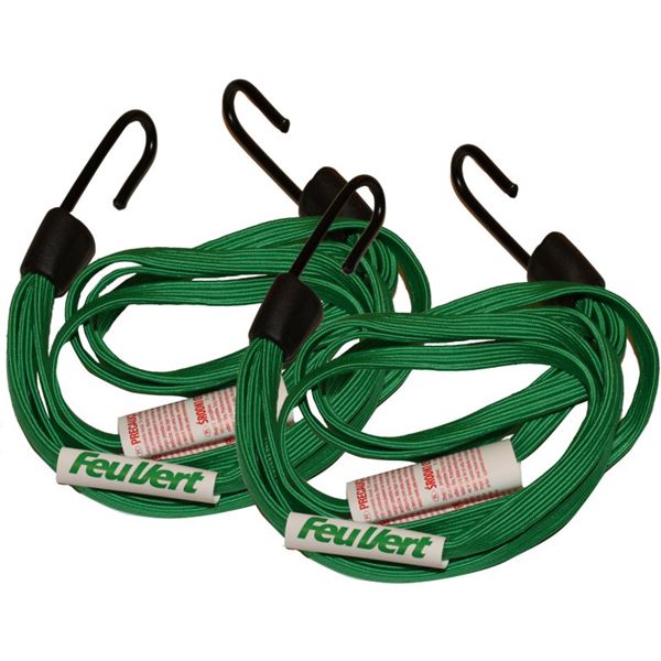 2 tendeurs sandows plats Feu Vert 70 cm