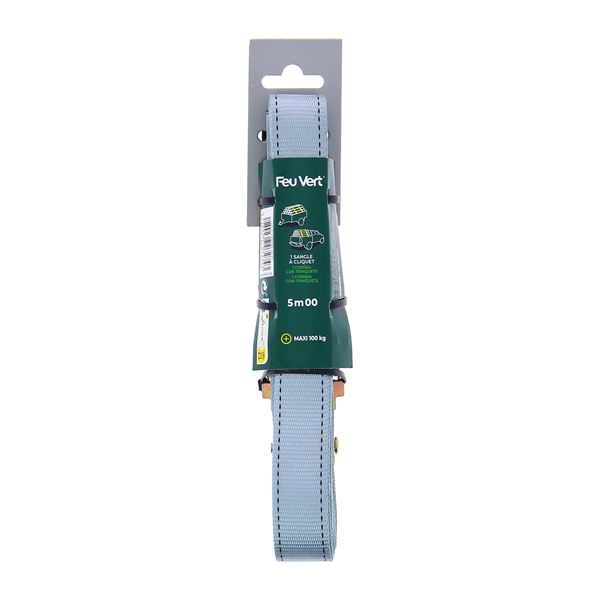 SANGLE À CLIQUET 5M FEU VERT