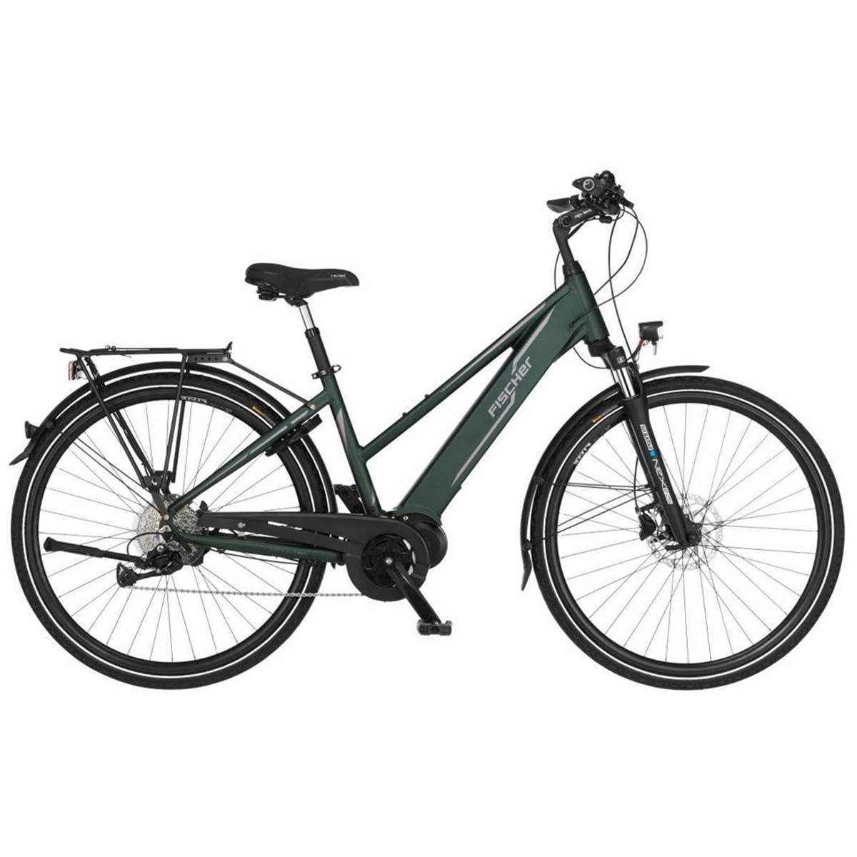 Vélo Électrique Tout Chemin Femme Fischer Viator 4,0i Vert Foncé
