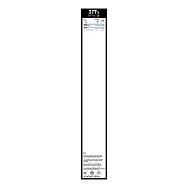 1 balai d'essuie-glace Bosch 277V