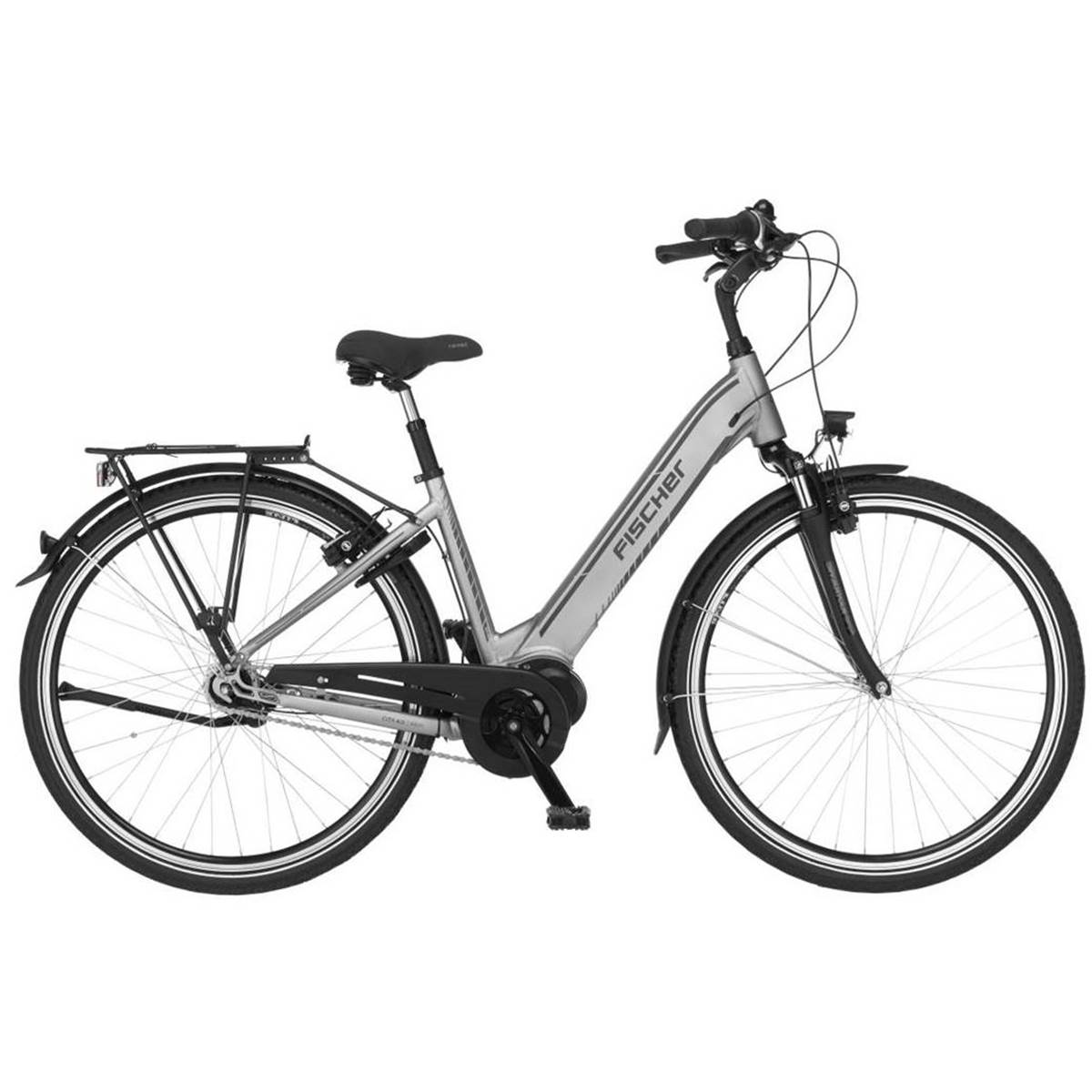 Vélo Électrique Ville Mixte Fischer Cita 4.0i Gris