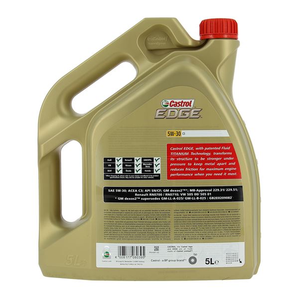 Huile moteur CASTROL Edge C3 Essence/Diesel 5W30 5L