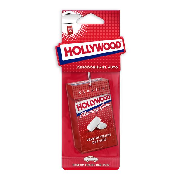 Désodorisant voiture carte parfumée HOLLYWOOD Fraise