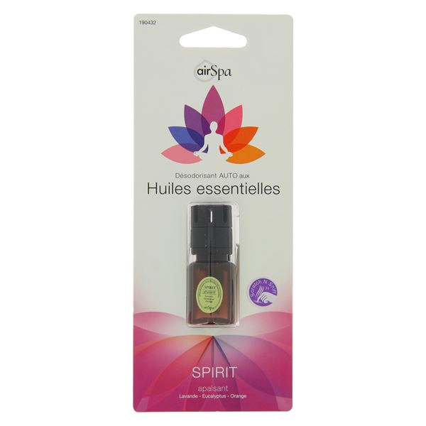 Désodorisant à base d'huiles essentielles mèche Air Spa senteur SPIRIT