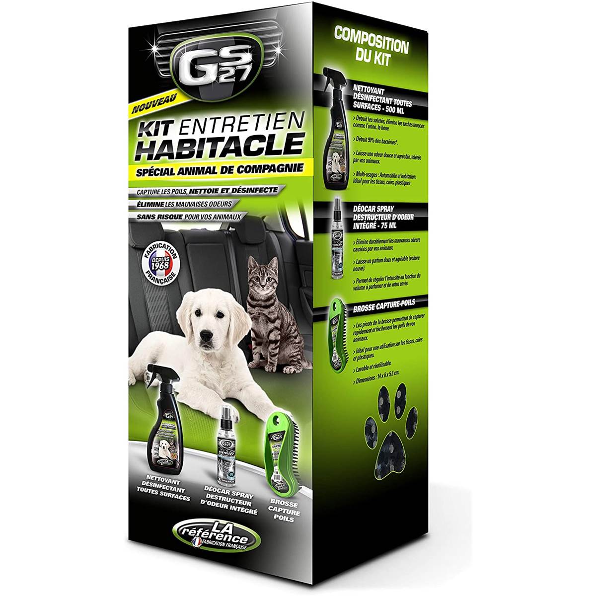 Kit entretien habitacle spécial animal de compagnie