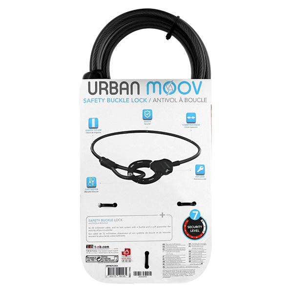 Antivol en U avec câble pour vélo/trottinette URBAN MOOV - Cadenas