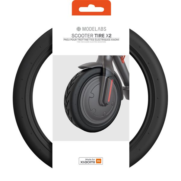 PACK 2 PNEUS ALVEOLES POUR MISCOOT MADEFOR Noir