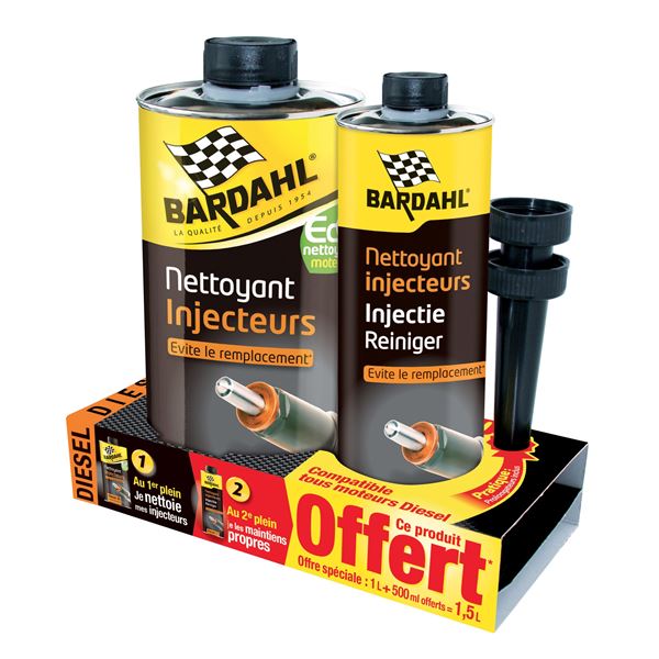 Nettoyant injecteurs Diesel Bardahl 1 L + 500 ml Offert