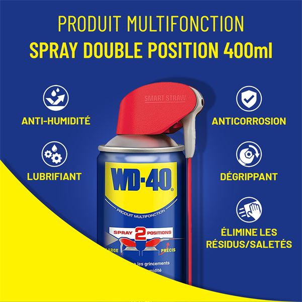 Produit Multifonction WD-40 Spray Double Position 400 ml - Feu Vert