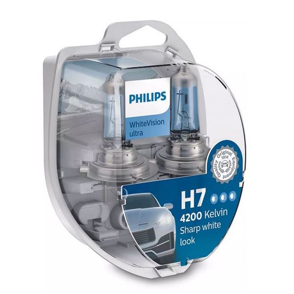 1 ampoule Philips premium White Vision H7 - Feu Vert