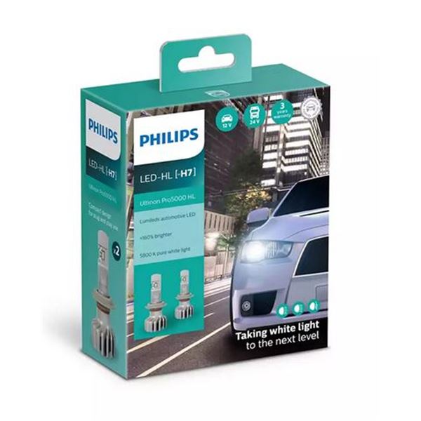 2 ampoules Philips Premium LED Ultinon H7