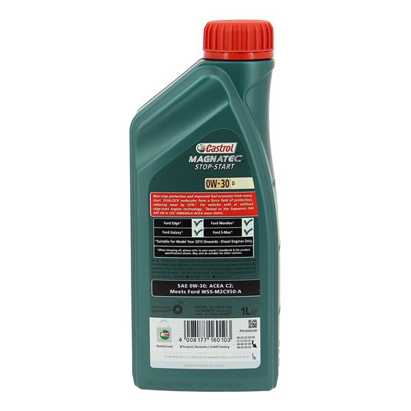 Huile moteur CASTROL Magnatec Start-stop C2 Diesel 0W30 1L
