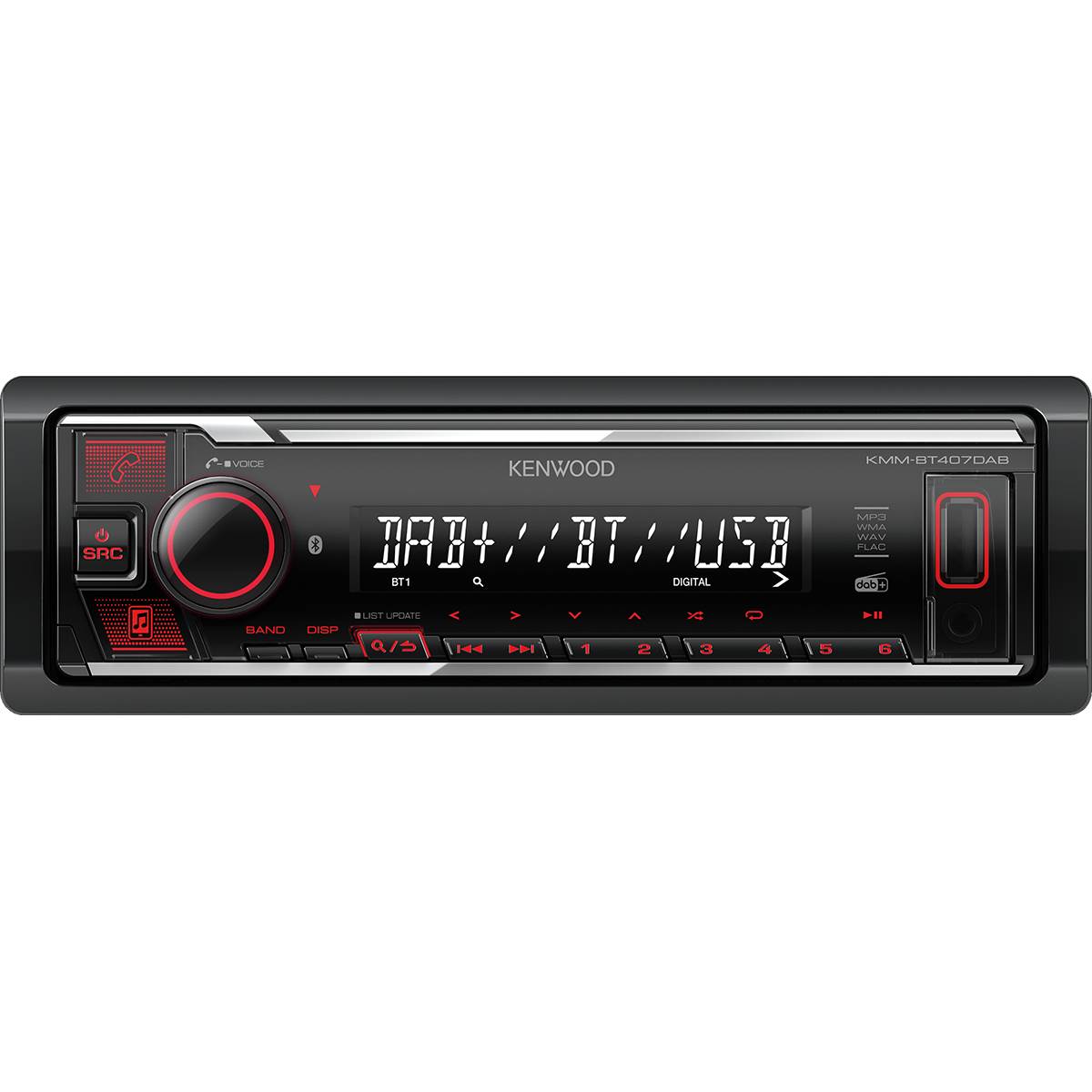 Autoradio KMM-BT407DAB + Antenne DAB+ Kenwood