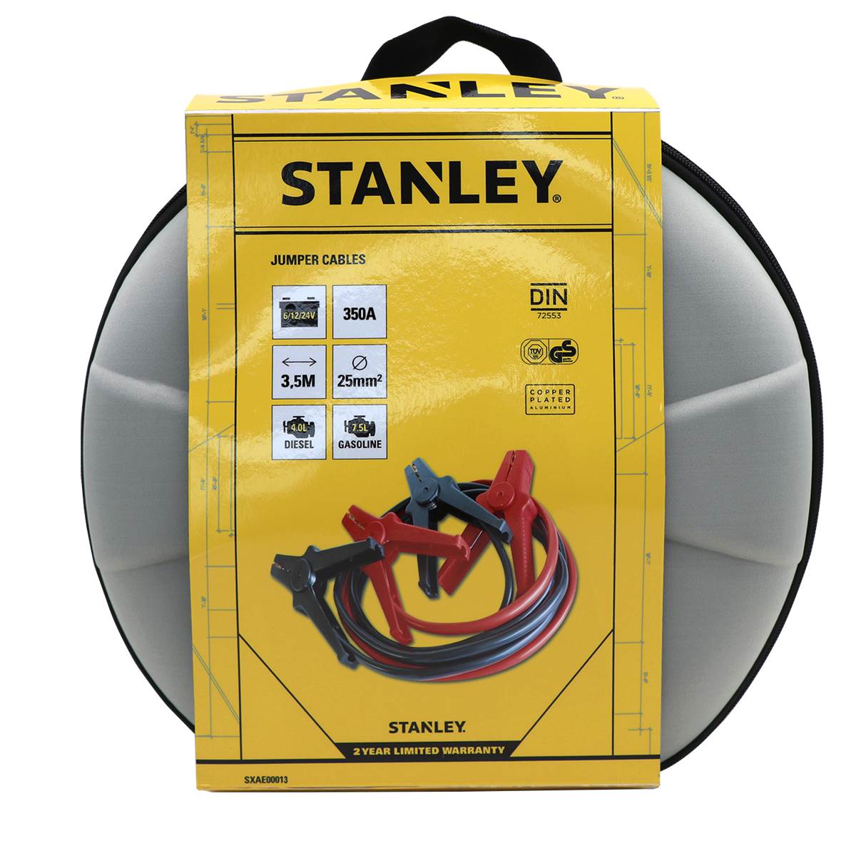 CABLES DE DEMARRAGE 25MM² 3.5 M STANLEY