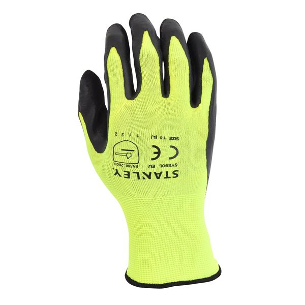 GANTS DEXTÉRITÉ JAUNE FLUO T10 STANLEY
