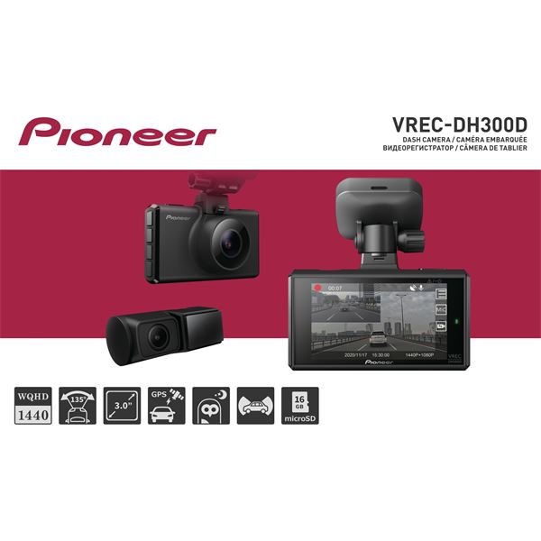 Dashcam VREC-DH300D Pioneer - Feu Vert