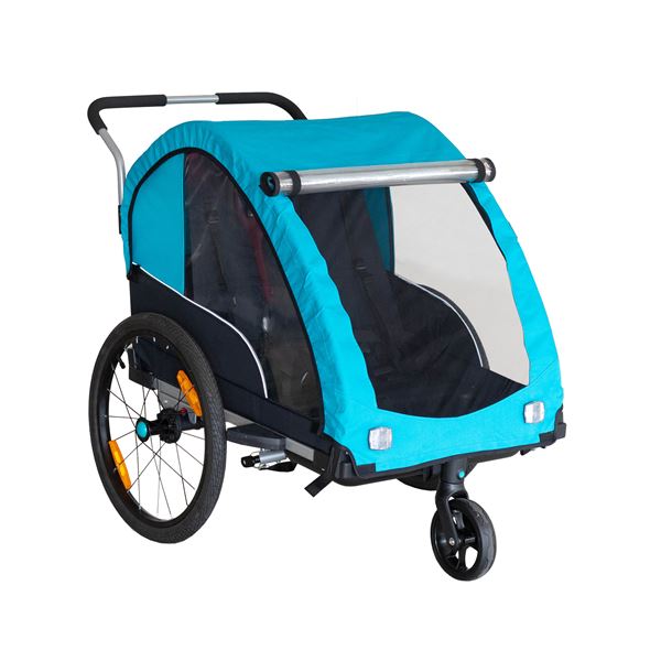Remorque de vélo aluminium 2 en 1 Bike Original bleue