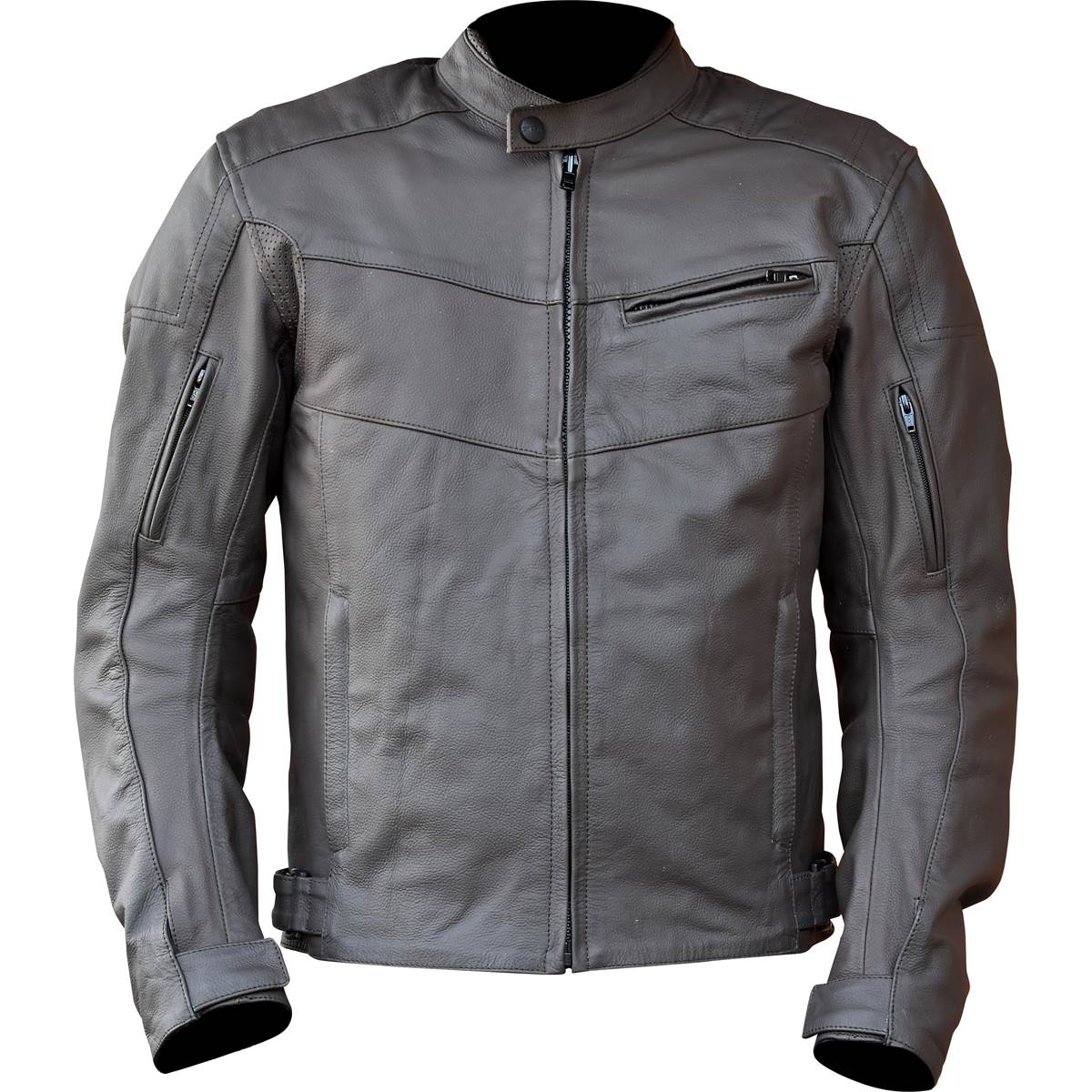 Blouson Cuir Marron Karok Txxl