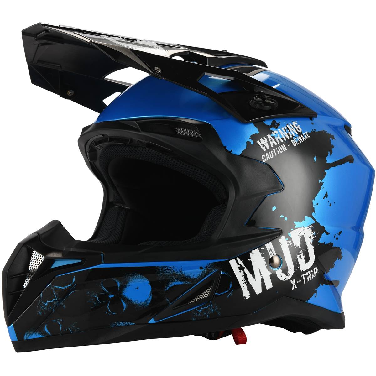 Casque Cross Mud Blue Tl