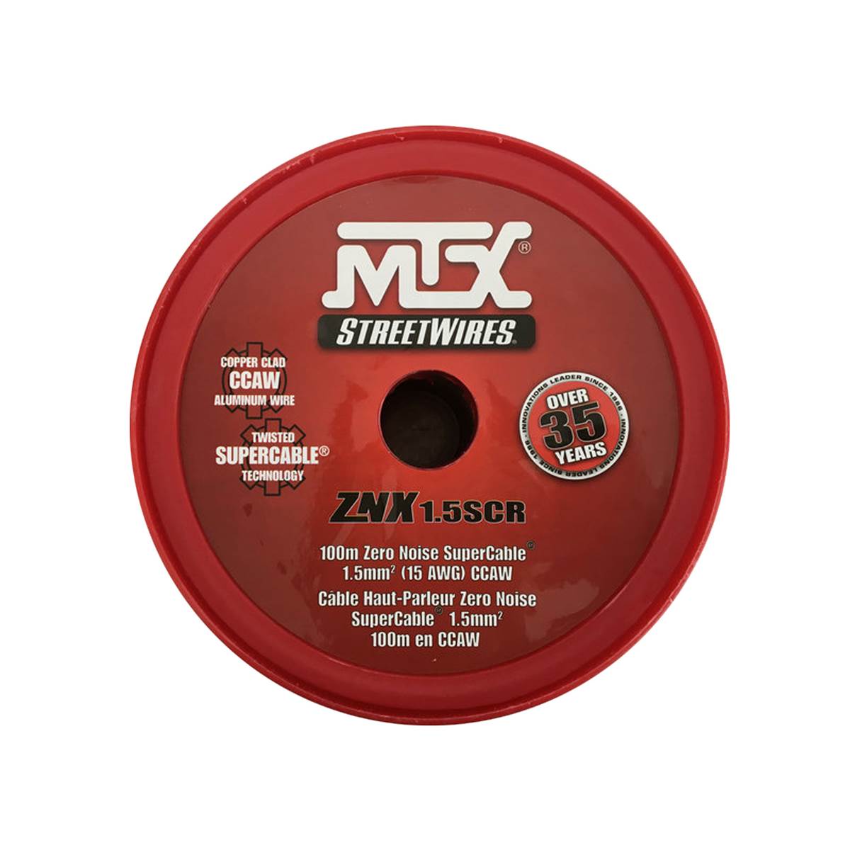 Rouleau 100 Mètres De Câble Haut-parleur 2x1.5mm² Mtx Znx1.5scr