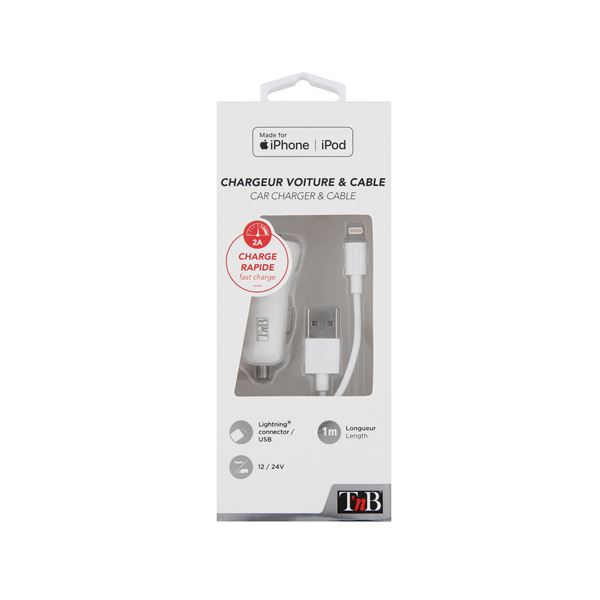 CHARGEUR VOITURE 2A 2 USB