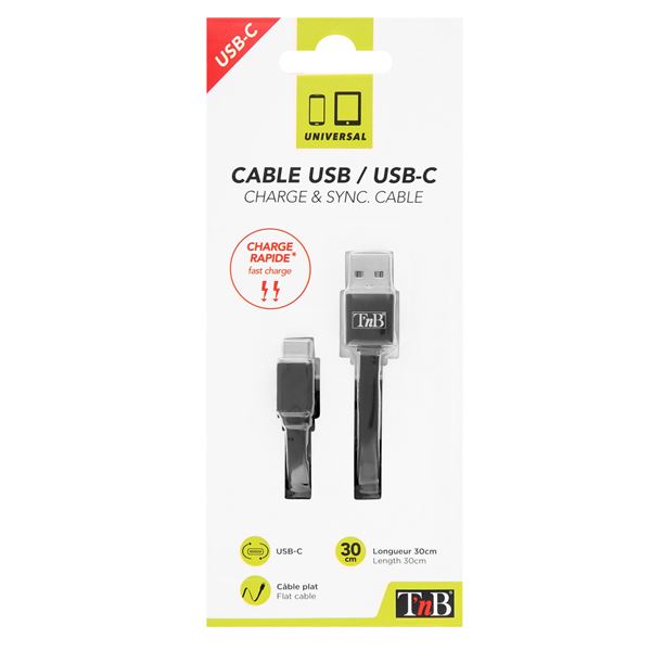 Câble USB / USB-C court T'nB - Feu Vert