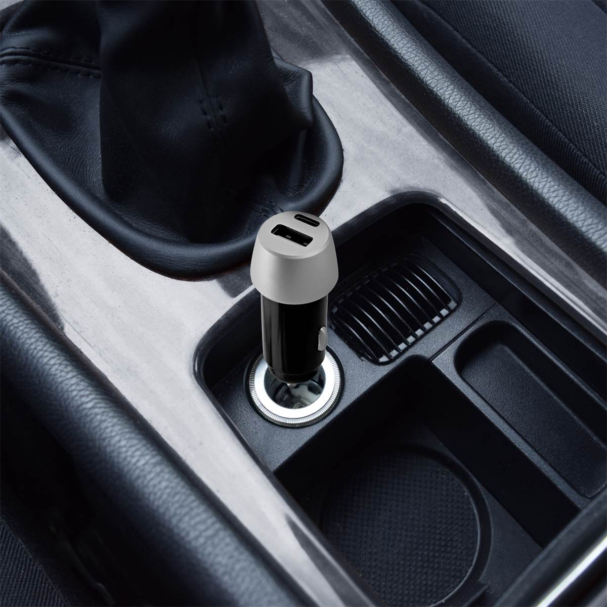 Chargeur Allume-cigare 1 Usb-a, 1 Usb-c Et Qc T'nb