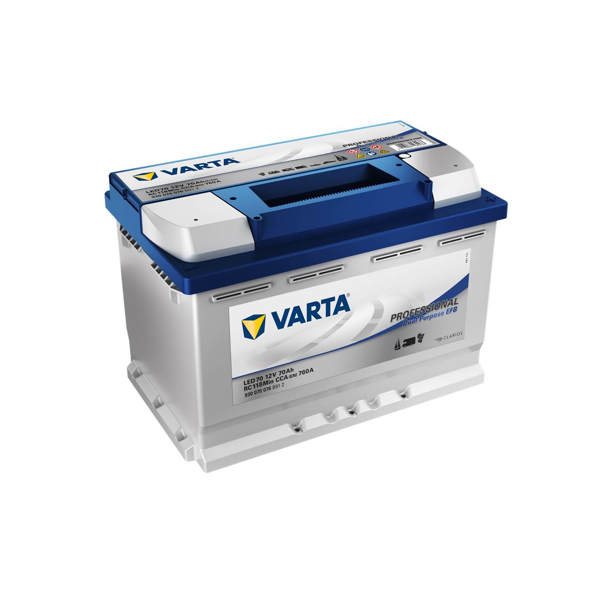 Batterie Caravaning Et Nautisme Varta Professional Led70