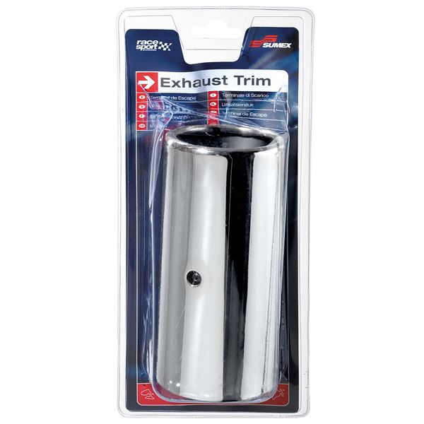 Embout de sortie d'échappement rond 80mm chromée