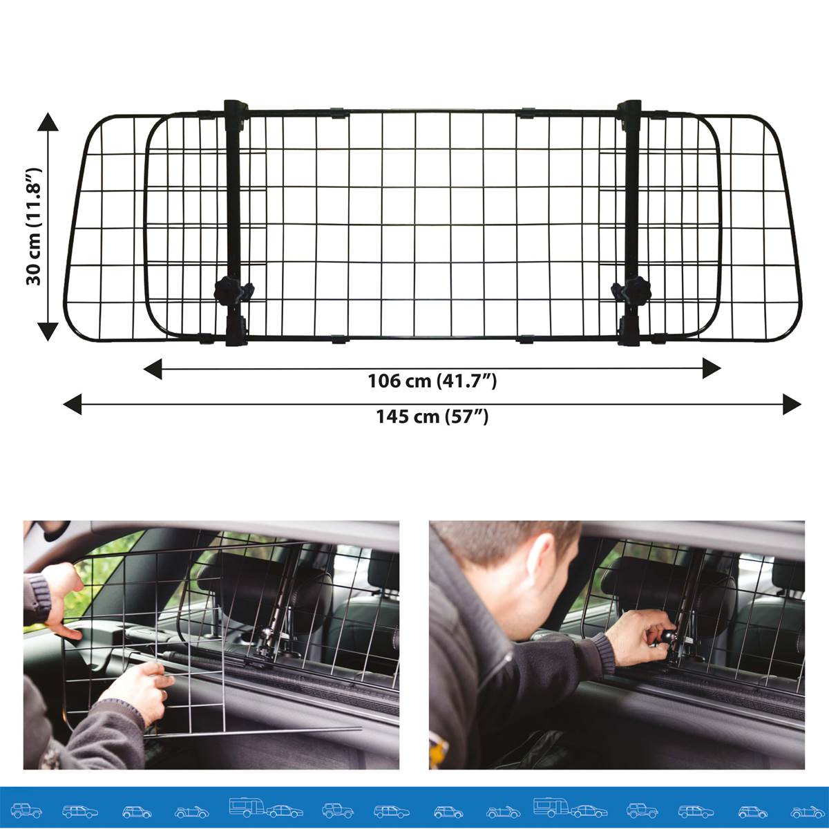 Grille De Séparation Ajustable Pour Chien