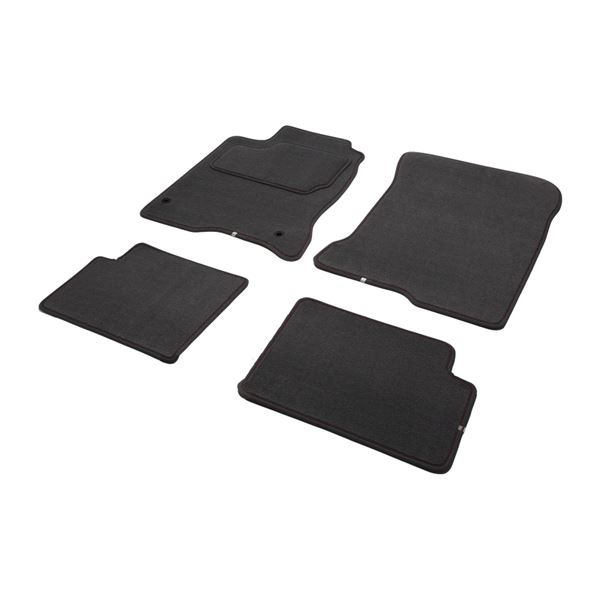 Jeu complet de tapis sur mesure qualité CARAT surpiqures rouges