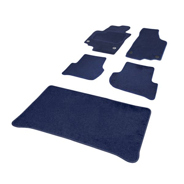 Jeu complet de tapis et tapis de coffre sur mesure qualité ELITE bleu marine