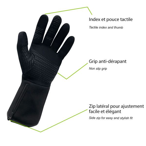 Gants chauffants fins Sancy L/XL